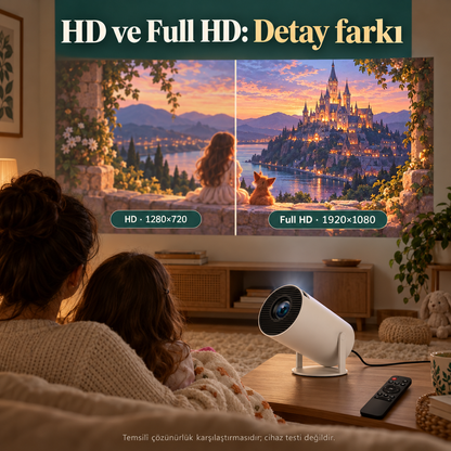 Temsilî HD ve Full HD detay farkı karşılaştırması; cihaz testi değildir