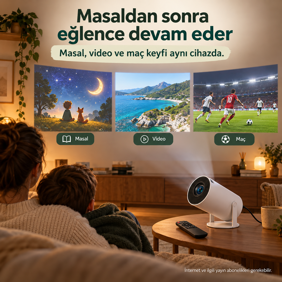 Masaldan sonra eğlence devam eder: masal, video ve maç keyfi aynı cihazda